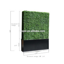 Outdoor privacy hedge faux boxwood hedge